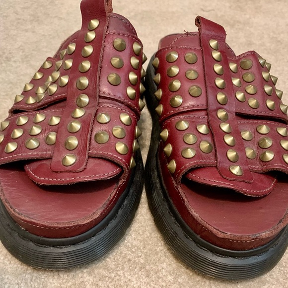 RARE Vintage Doc Martens! Size 39. Burgundy leather and brass studs. - Picture 6 of 8